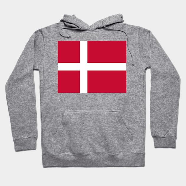 Denmark Flag Hoodie by Bravuramedia